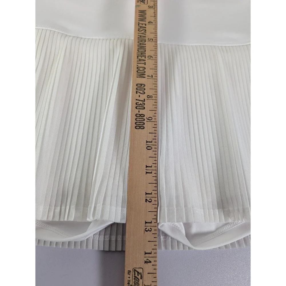 IBKUL Skort Women's‎ Large White Pleated Lined Mesh UPF 50+ Tennis Golf Skirt